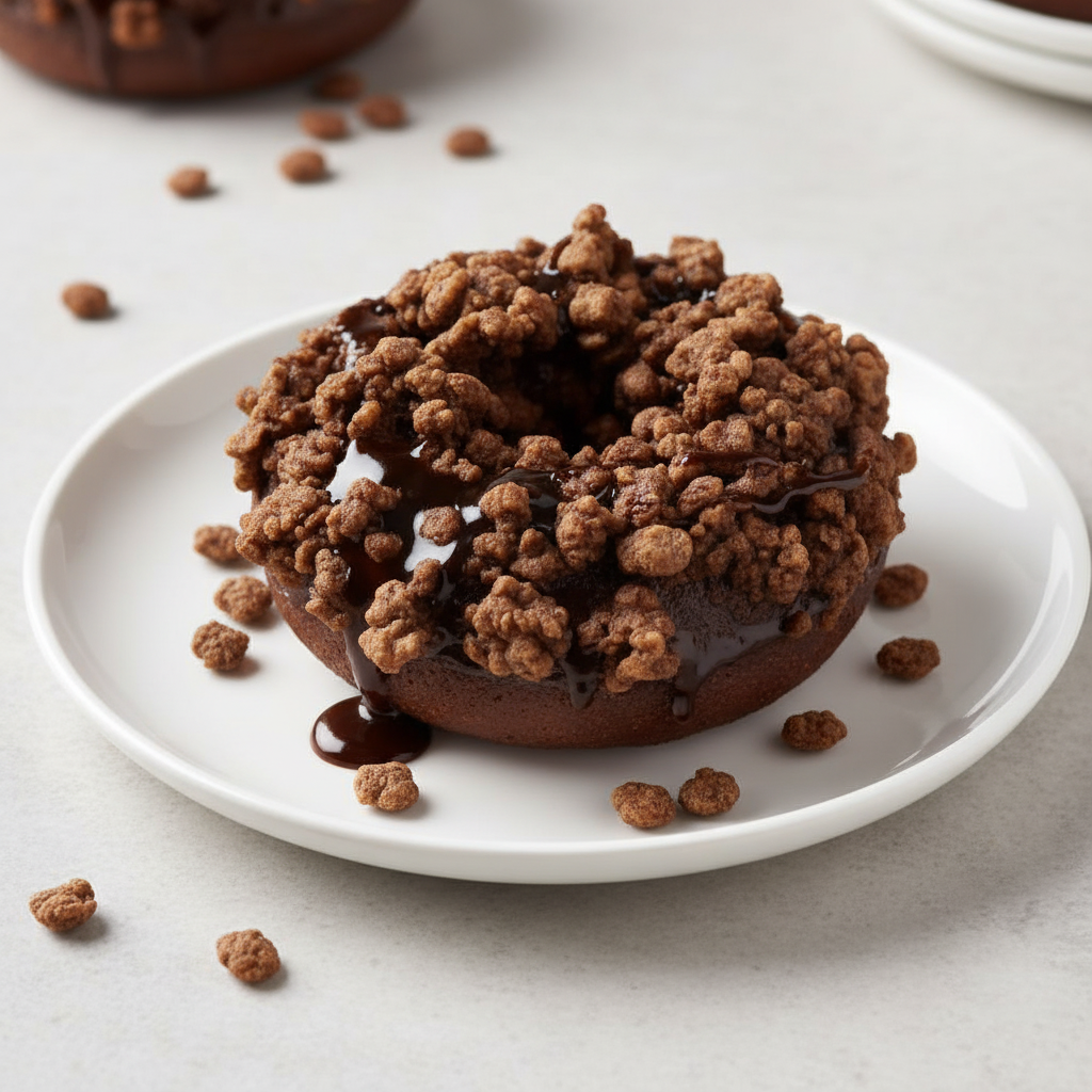 Cocoa Pebbles protein donut